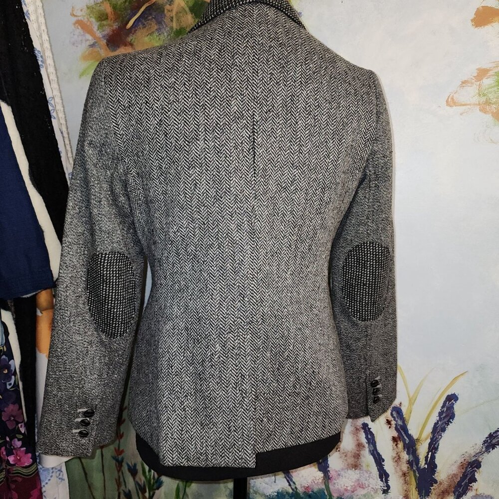 Talbots Mixed Wool Herringbone Pattern Fitted Bla… - image 6